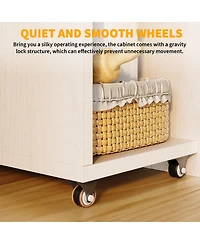 homfan Folding Computer Desk with Storage Shelves, Extendable Table with Drop-Leaf for Small Spaces, Home Office, Gaming, Bedroom