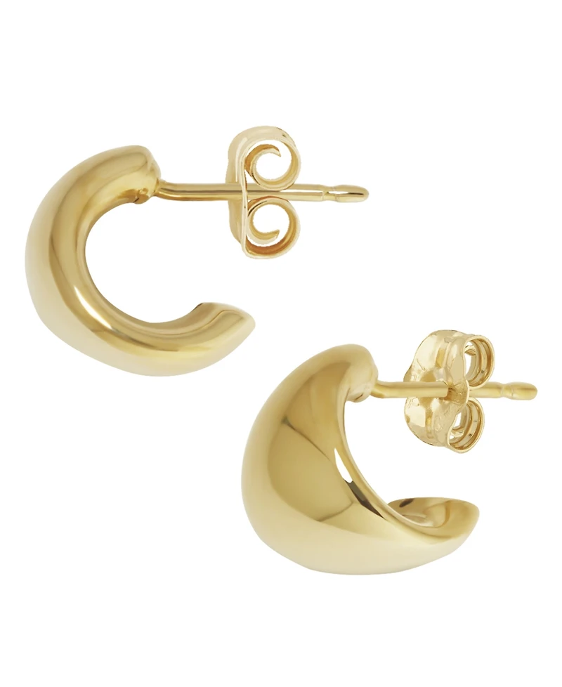 Macy's Sculptured Small Tappered Cuff Hoop Earrings in 14k Yellow Gold