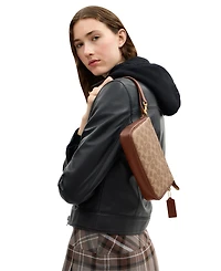 Coach Plaza Signature Leather Small Shoulder Handbag