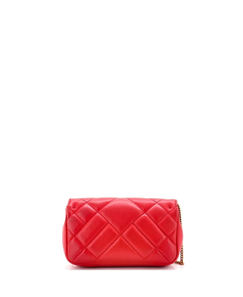 Pre-Owned Versace Mini Medusa Icon Chain Flap Bag Quilted Leather