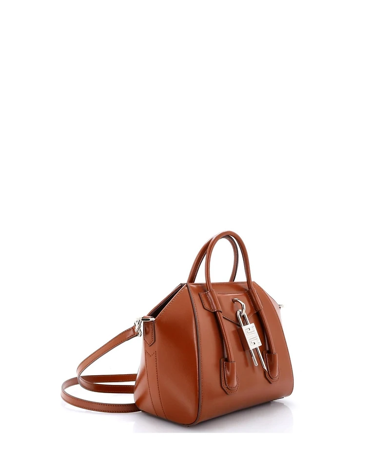 Pre-Owned Givenchy Mini Antigona Lock Bag Leather