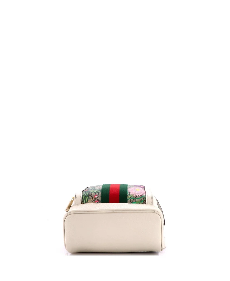 Pre-Owned Gucci Small Ophidia Backpack Flora Gg Coated Canvas and Leather