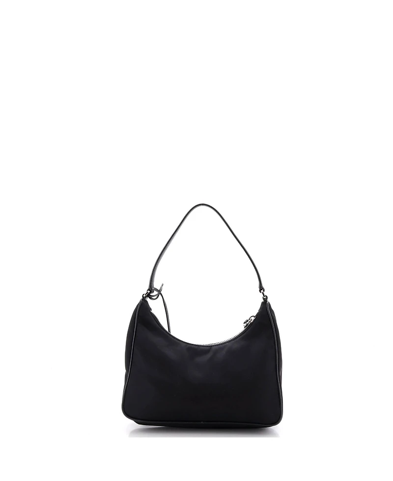 Pre-Owned Prada Mini Re-Edition 2005 Hobo Tessuto with Saffiano Leather