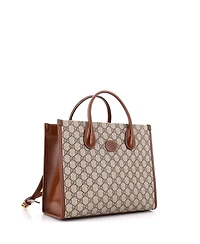 Pre-Owned Gucci Small Interlocking G Tote Gg Coated Canvas and Leather