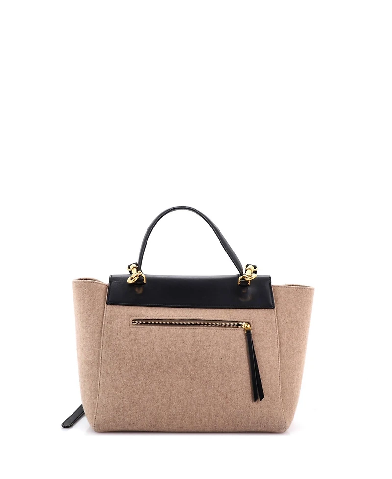 Pre-Owned Celine Mini Belt Bag Felt and Leather