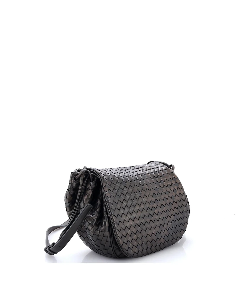 Pre-Owned Bottega Veneta Small Flap Messenger Bag Intrecciato Nappa