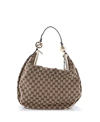 Pre-Owned Gucci Medium Twins Hobo Gg Canvas