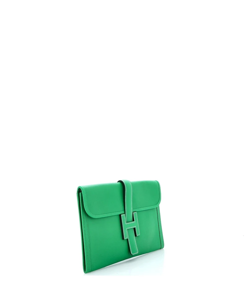 Pre-Owned Hermes Pm Jige Clutch Epsom