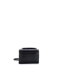 Pre-Owned Saint Laurent Sunset Top Handle Chain Wallet Embossed Leather