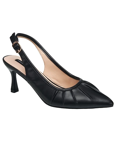 French Connection Women's Ruched Kitten Heel