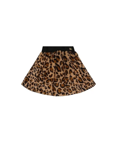 Deux par Big Girls Faux Fur Skirt Leopard Print Skirts