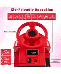 Sugift 12V 2-Seater Ride-On Train with Music, 37.5" x 16" x 20", Ages 3-6