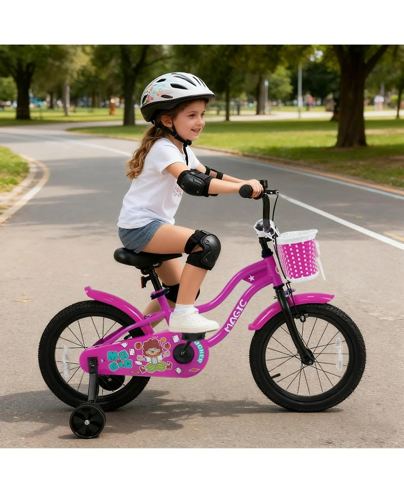 Sugift 16 in Kids Bike with Training Wheels for Ages 4-7 Years Old