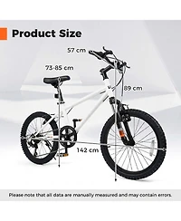 Sugift 20" & 24" Front-Suspension 6-Speed Mountain Bike, Ages 8+