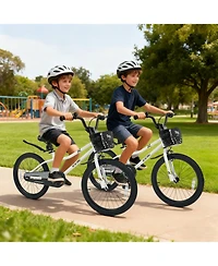 Sugift 20" Adjustable Kids Bike with Storage Basket, Ages 8+