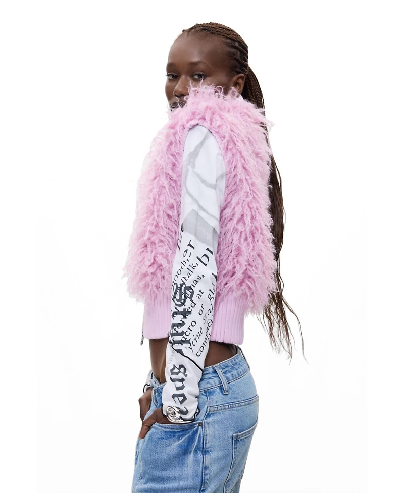 Desigual Women's Synthetic Fur Vest