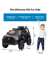 homfan Toyota Tacoma 12V Battery-Powered Remote Control Electric Ride-On Truck, Ages 3-8