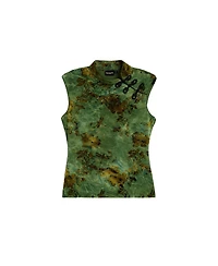 Desigual Women's Flocked Printed Sleeveless Blouse