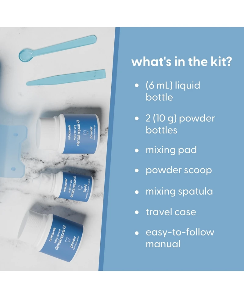 M3 Dental Tooth Repair Kit with Temporary Filling Material and Travel Case