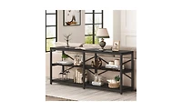Slickblue 3-Tier Console Table with Storage Shelves for Entryway