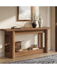 Slickblue 2-Tier Farmhouse Console Table for Entryway or Sofa