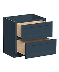 Boyel Living 33 Inch 2-Drawers Base Cabinets Kitchen Cabinets, Solid Wood Frame, Soft-Close Slides and Hinges