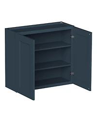Boyel Living W33" Dove Grey Wall Cabinet with Full Overlay Hdf Door for Custom Kitchen or Bathroom