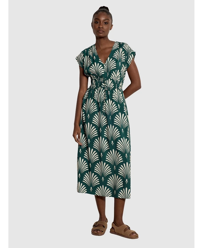 Apricot Women's Palm Geo Smock Waist Dress