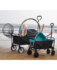 Mountaintop Folding Wagon Garden Shopping Beach Cart