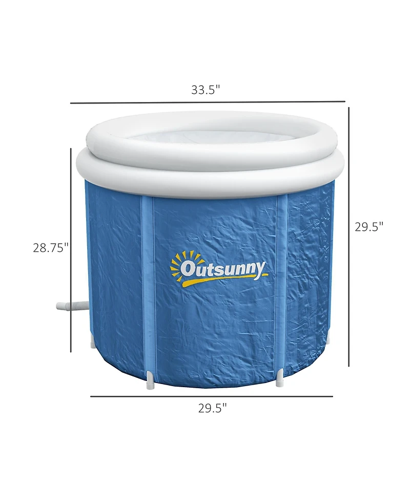 Hikeen Cold Plunge Tub, Portable Ice Bath Cold Water Therapy Tub with Thermo Lid, for Athletes Recovery