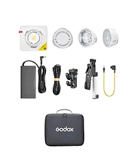 Godox ML100R Rgb Led Video Light Kit (15degree(s) and 36degree(s) Lens and V-Mount Handgrip Kit)
