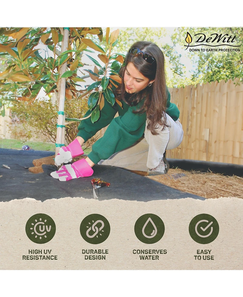 DeWitt Company 3.2oz 4' x 100' Woven Weed Barrier Landscape Fabric Ground Cover