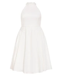 City Chic Plus Halter Jacquard A-Line Midi Dress