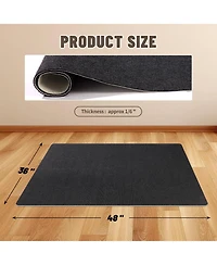 Danrong Non-Slip Office Chair Mat Hardwood Floor Protection Easy Clean Quiet Rolling