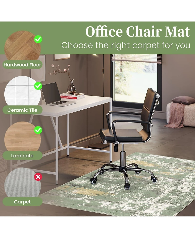Danrong Heavy Duty Office Chair Mat for Hardwood Floors and Tile Protector