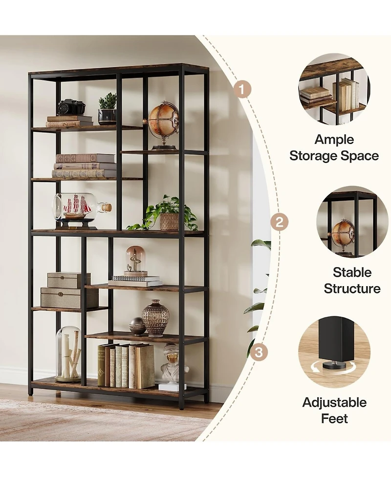 Tribesigns 8-Tier 79 Inch Tall Bookshelf