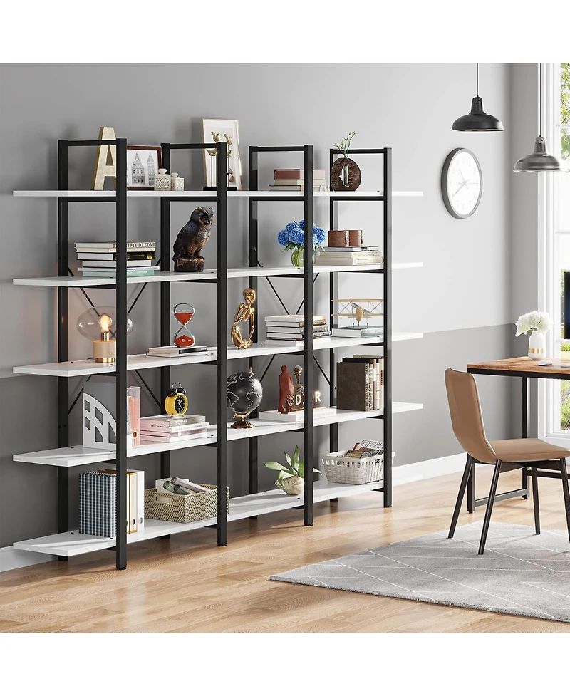 Tribesigns 5-Tier 72" Vintage Industrial Bookshelf,