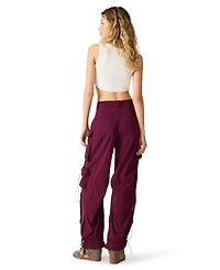 Steve Madden Women's Jacey Cargo Wide-Leg Mid-Rise Pants