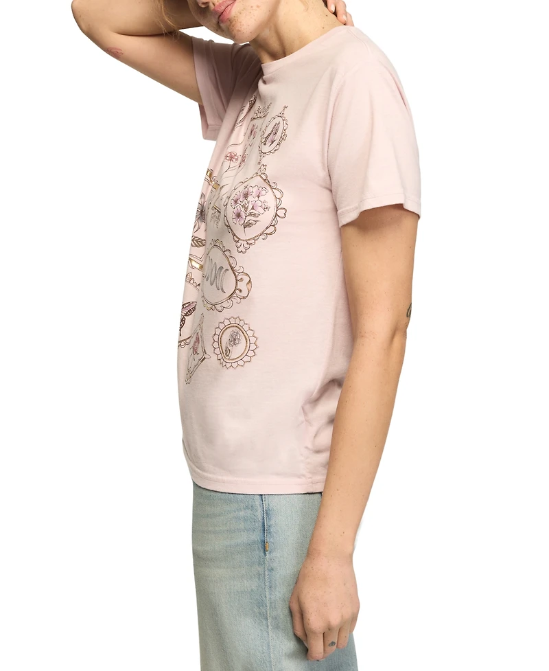 Lucky Brand Women's Floral Frames Boyfriend T-Shirt
