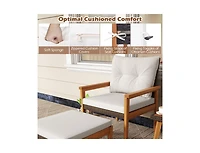Boyel Living 5 Piece Rattan Furniture Set with Square Coffee Table