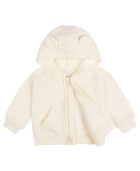 Gerber Baby 0M-24M Neutral Zip Front Sweatshirt, Artic Wolf