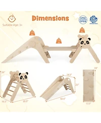 Sugift Montessori Foldable Climbing Triangle Set, 3-Piece