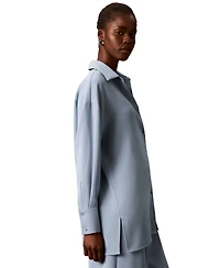 Calvin Klein Women's Collared Neck Long-Sleeve Top