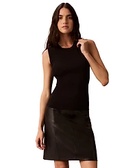 Calvin Klein Women's Ribbed Crewneck Sleeveless Tank