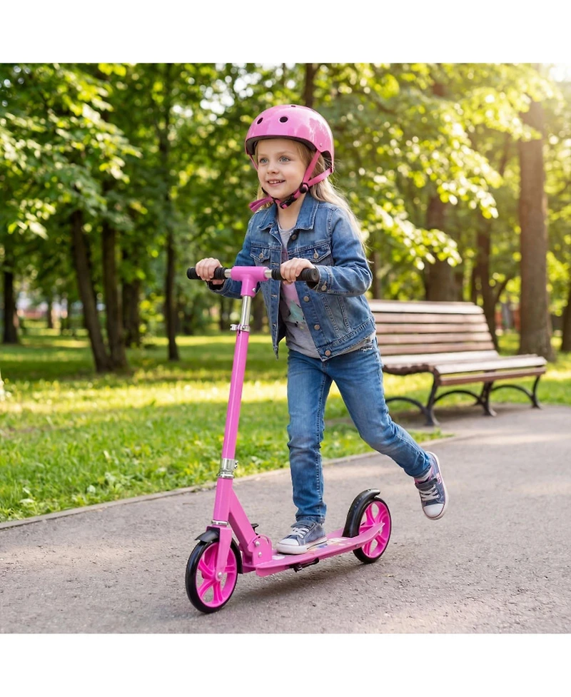 Sugift Folding Aluminum Alloy Scooter with 3 Adjustable Heights for Kids and Adults