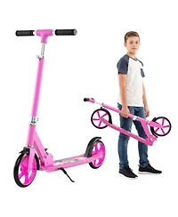 Sugift Folding Aluminum Alloy Scooter with 3 Adjustable Heights for Kids and Adults