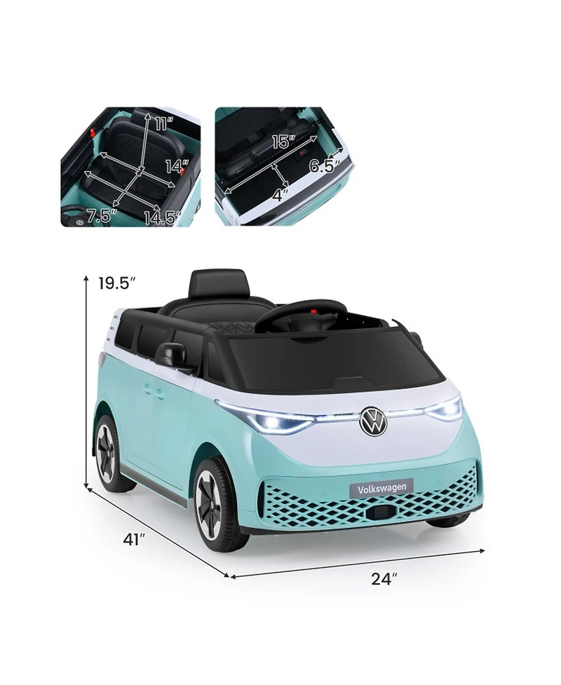 Hongge Kids Electric Ride On Bus with Music and Led Headlights