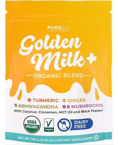 Pure Co Golden Milk Turmeric Drink Mix Powder