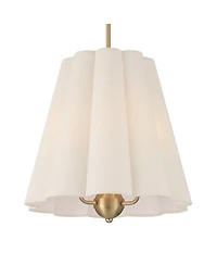 Possini Euro Design Possini Euro Adama 15 3/4" Satin Brass 3-Light Shade Pendant Light