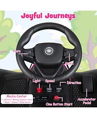 Hongge 24V 2-In-1 Ride-On Tractor, 60" x 27" x 24", Remote Control, 66 Lbs. Capacity, Ages 3+